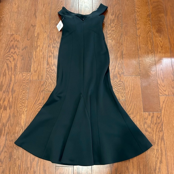 Calvin Klein long black dress fishtail mermaid formal gown wedding sexy NWT - Picture 6 of 10